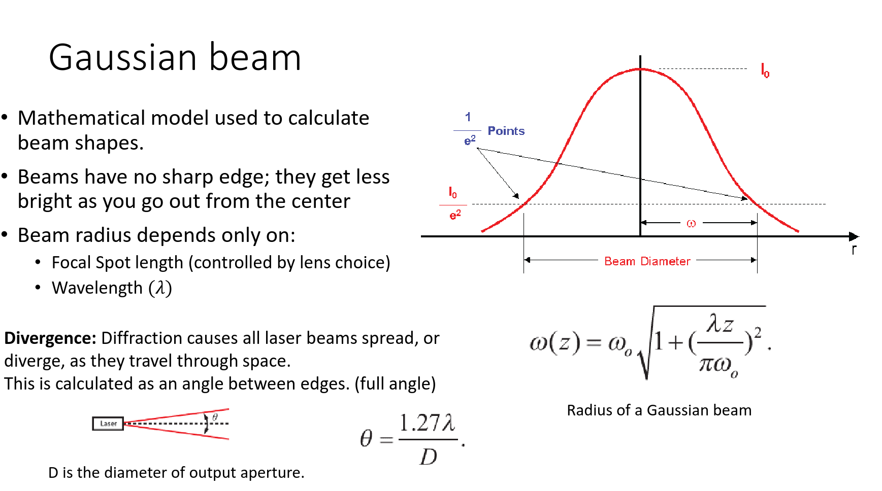 slide 2 gaussian beam